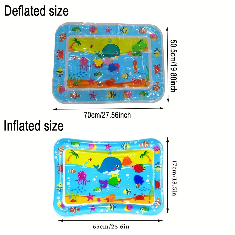 Baby Inflatable Water Mat for Tummy Time Play, Perfect Gift for Infants - Activity Center for Christmas, Halloween, or Thanksgiving Day