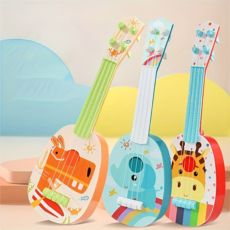 Introducing the PANLYNNER 14-Inch Cartoon-Themed Ukulele Guitar Toy for Kids - A Fun and Educational Musical Instrument, Ideal Christmas Present for Children, Batteries Not Needed