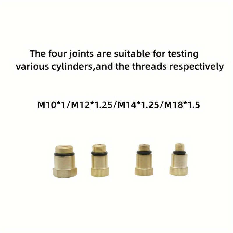 Compact Automotive Cylinder Pressure Gauge Kit with Adapters, Durable Material, Essential for Accurate Cylinder Pressure Detection in Various Vehicle Models.