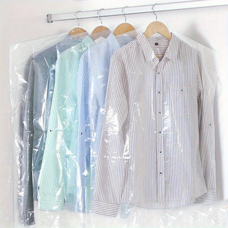 Set of 20 Transparent Clothes Dust Covers - Made of Sturdy PP Material with Convenient Hanger Opening, 100.08x59.94 cm - Perfect for Dresses, Suits & More, Plastic, Dustproof, Available in Packs of 50 or 100