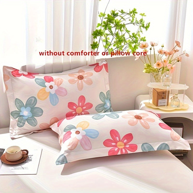 2 Pack of Washable Fabric Pillowcases Made with Skin-friendly Material