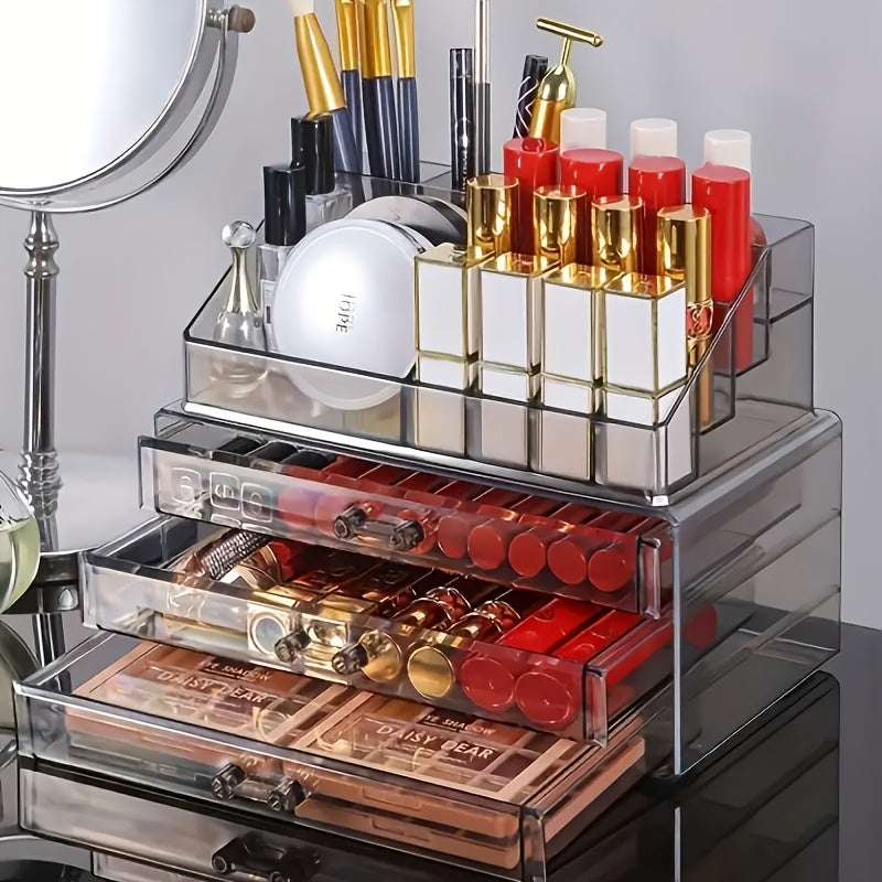 High-quality plastic storage rack with 16 open compartments, aesthetically pleasing and practical.