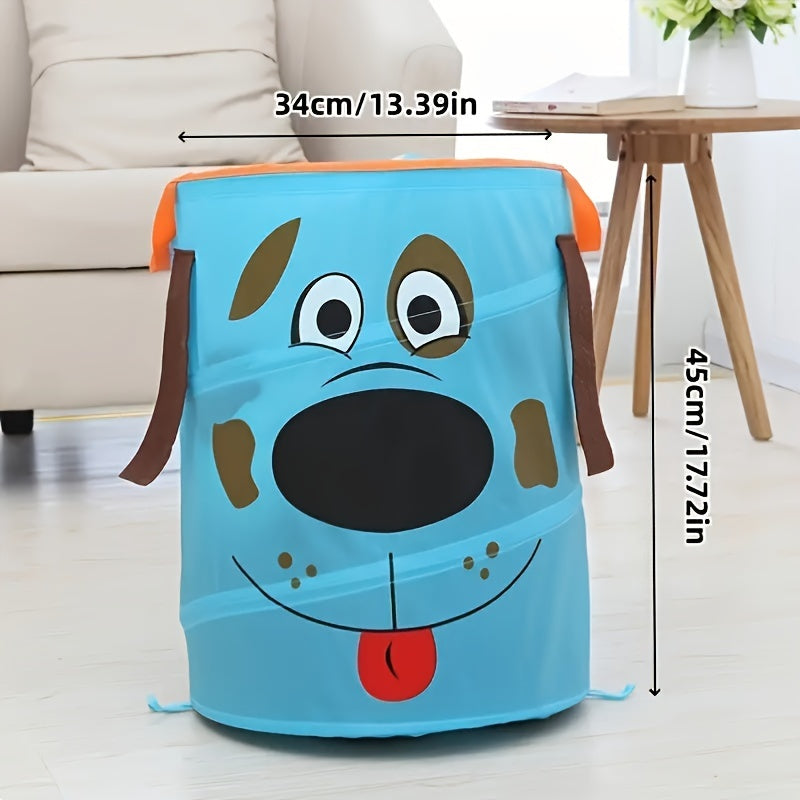 1 piece of Cute Design Large Toy Basket Organizer, Storage Bin for Toys, Clothes, and Clothing, Collapsible Laundry Basket in Beetle, Bumblebee, Owl, or Monkey design for Kids.