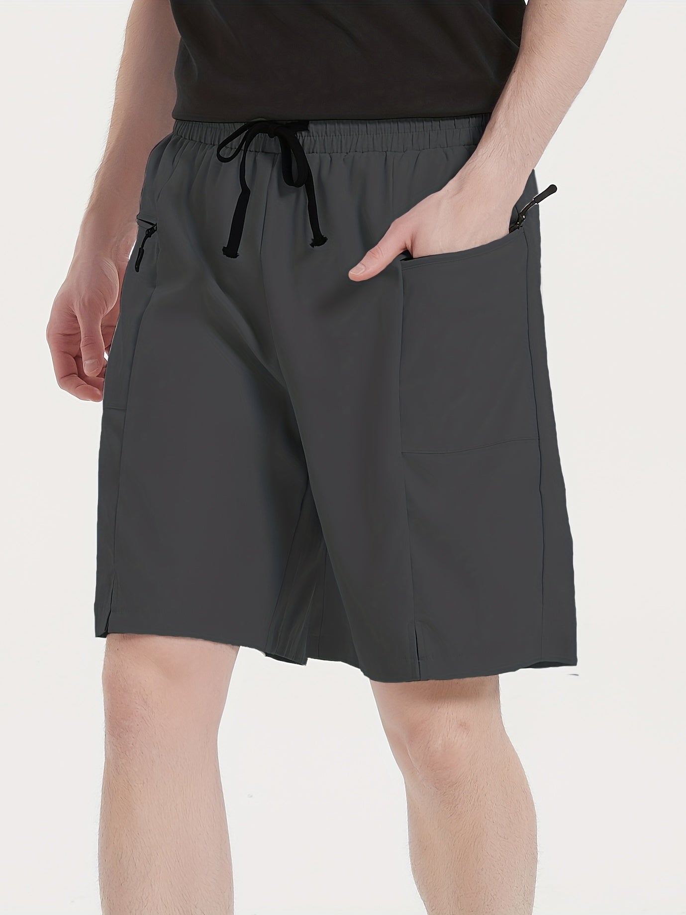 Men's Plus Size Cargo Shorts with Drawstring, Pockets for Comfort & Style