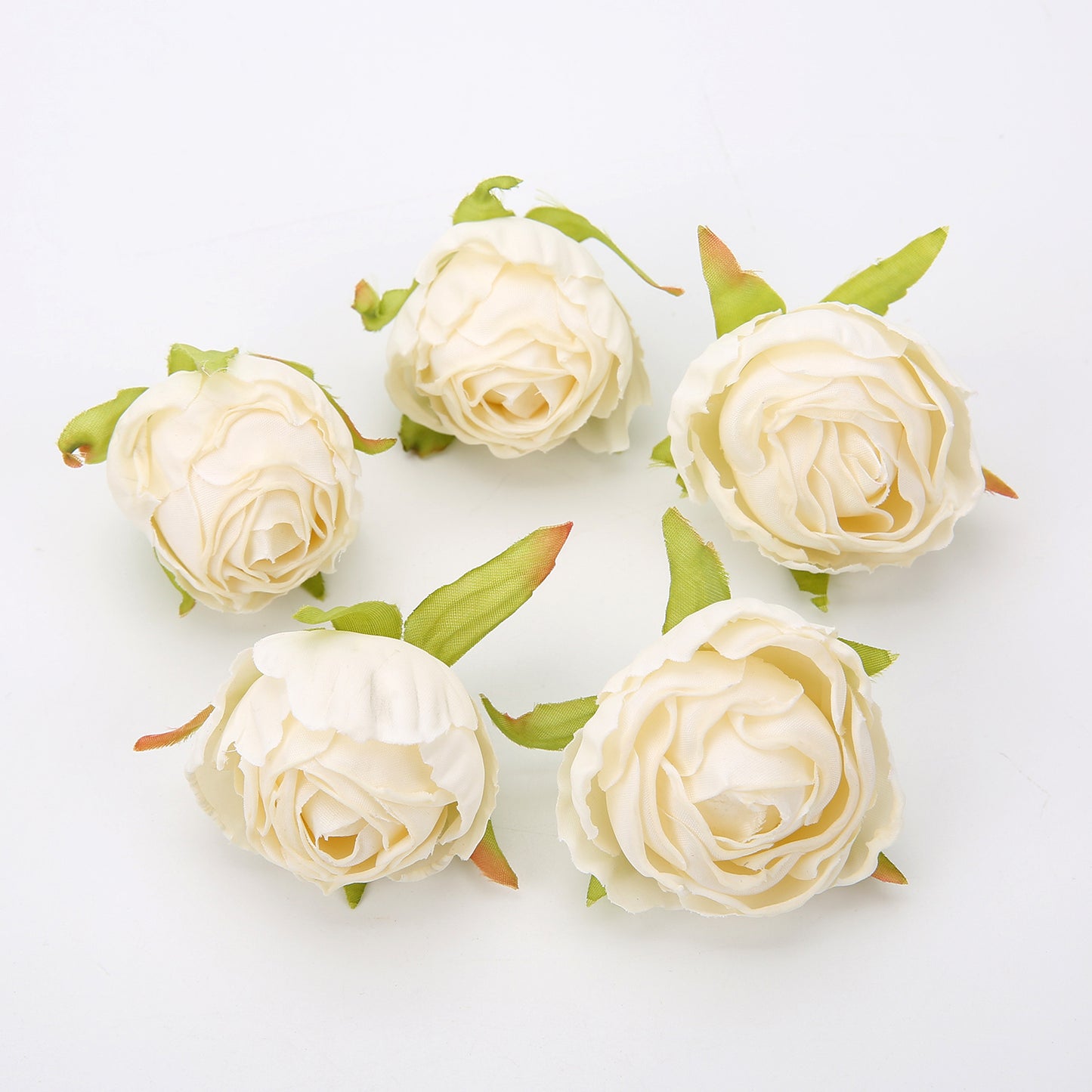 10 pieces of silk tea buds roses for DIY wedding bouquets and Christmas decorations.