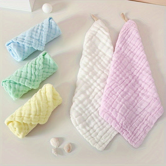 Youngsters will love these 5 ultra-soft, absorbent, and breathable washcloths in solid colors. Perfect for sensitive skin, these pure cotton square towels are a must-have for any bathroom.