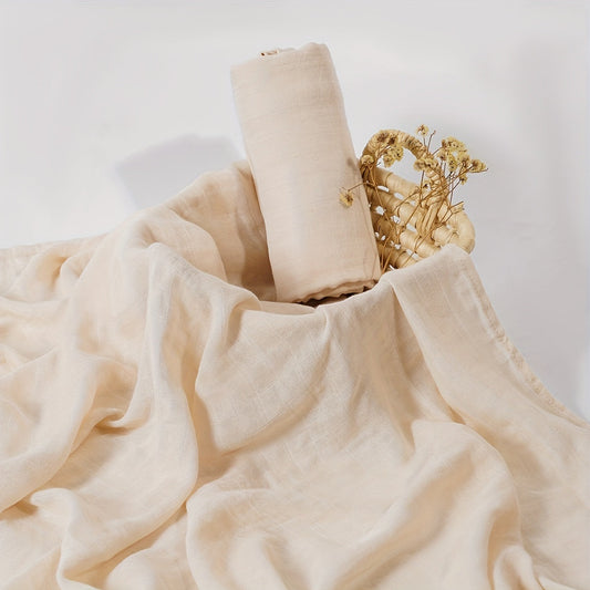 Bamboo Muslin Swaddle Blanket in Solid Color - Perfect for Baby Bath Time, Photography Sessions