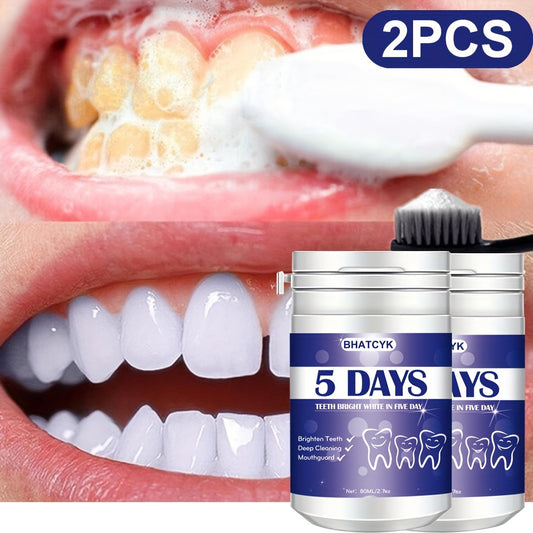 2pcs Teeth Cleaning Powder for daily breath freshening and deep cleaning.