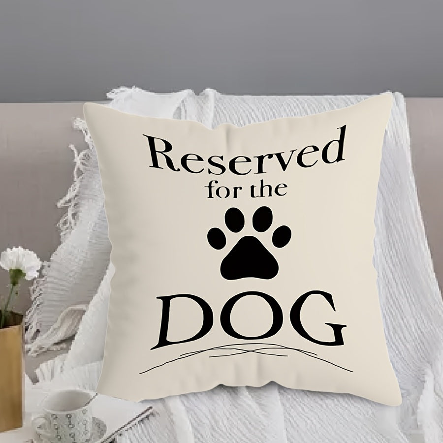 This MEMNUN Dog Lover's Delight Throw Pillow Cover is the perfect addition to any pet lover's home decor. Featuring a combination of humorous paw print designs and heartfelt quotes, this soft polyester cover measures 44.96 x 44.96 cm and includes a