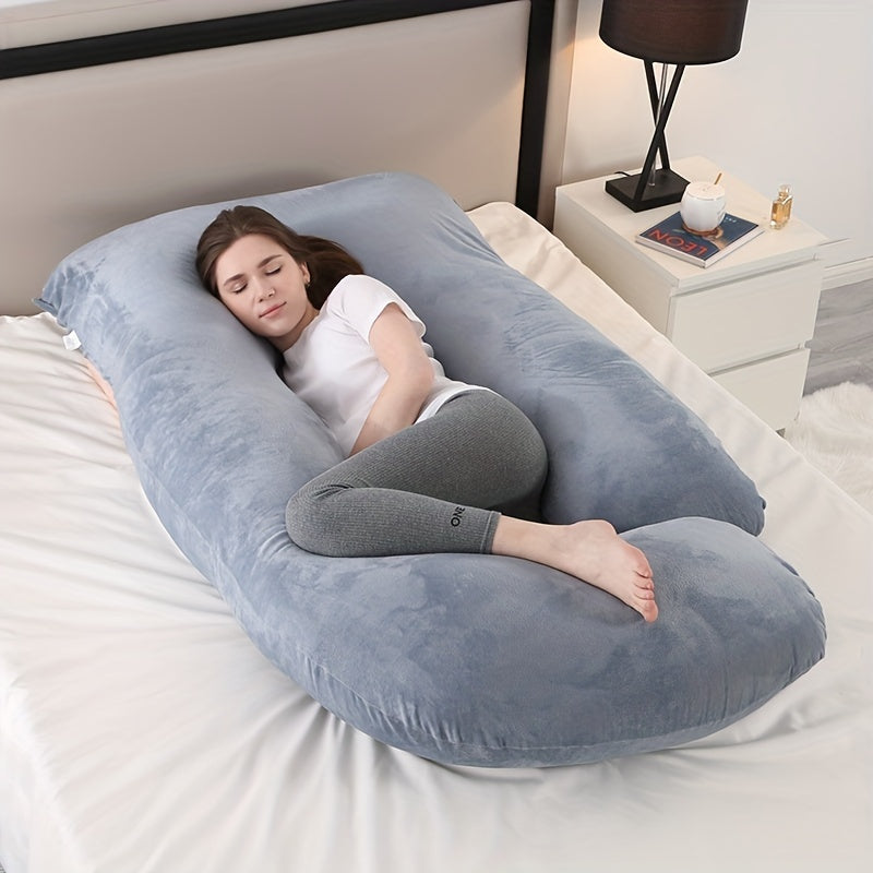 Stay comfortable and supported with our stylish J-shaped pregnancy pillow. Designed to provide perfect sleep for mothers-to-be, this pillow offers much-needed support during pregnancy. It also makes a thoughtful gift for Christmas, Halloween, and