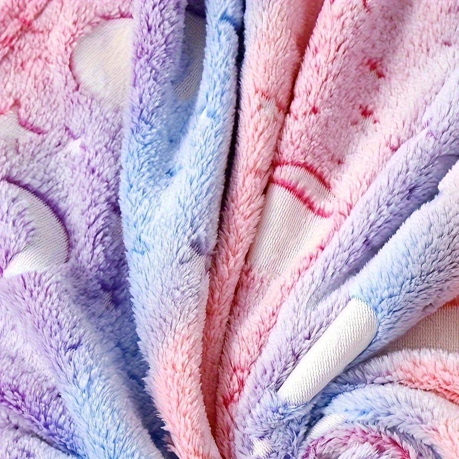 Cuddle up with this adorable plush blanket that is soft and gentle on your skin.