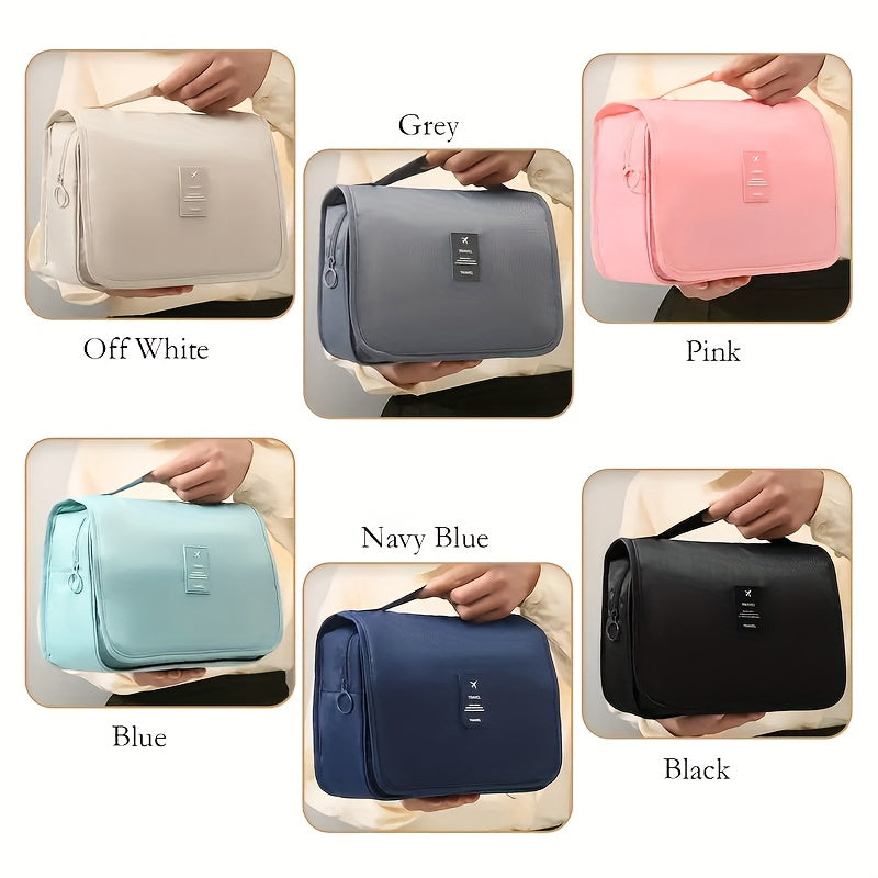 Large capacity multifunctional hanging hook toiletry bag for travel, beach, or holiday outings. Suitable for all genders.