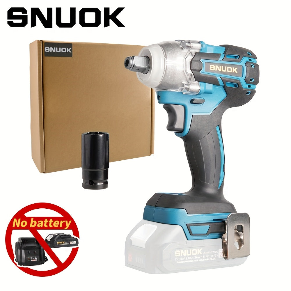 SNUOK 18V Brushless Electric Wrench, Dual Function Drill for DIY & Repair with High Torque & Pure Copper Motor. Compatible with Makita 18V lithium battery.