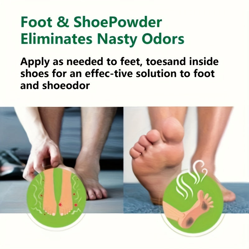 Honeysuckle foot & shoe deodorizer powder, alcohol-free, glycerin infused, hyaluronic acid enriched, odor eliminator for winter and autumn