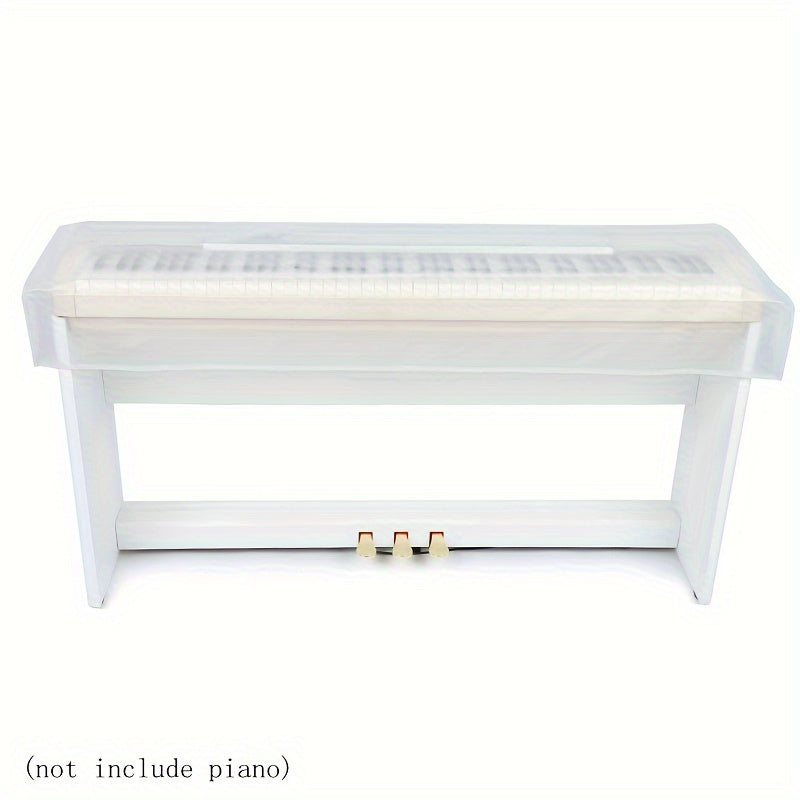 High-quality transparent piano dust cover for 61/88 keys, durable and moisture-proof, washable grind protect bag included.