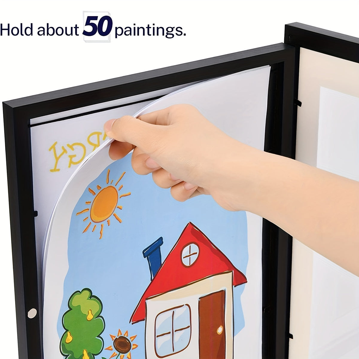 Children's craft kit includes a DIY painting collection box, a magnetic photo frame, and a wall hanging A4 size photo frame.