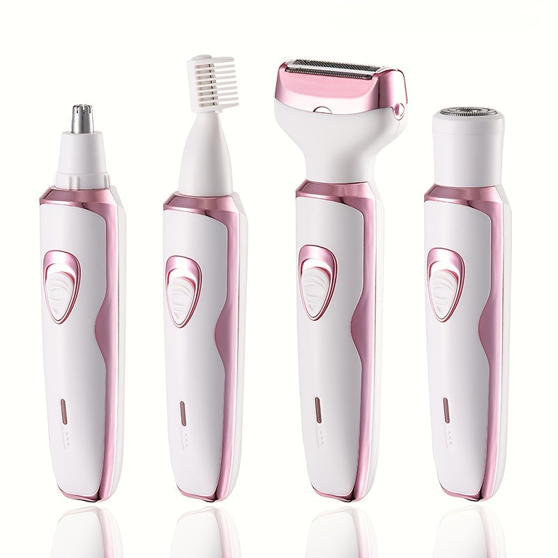 MIGUAN 4-in-1 Women's Electric Hair Remover with Stainless Steel Blade, USB Rechargeable, Ideal Easter Gift.