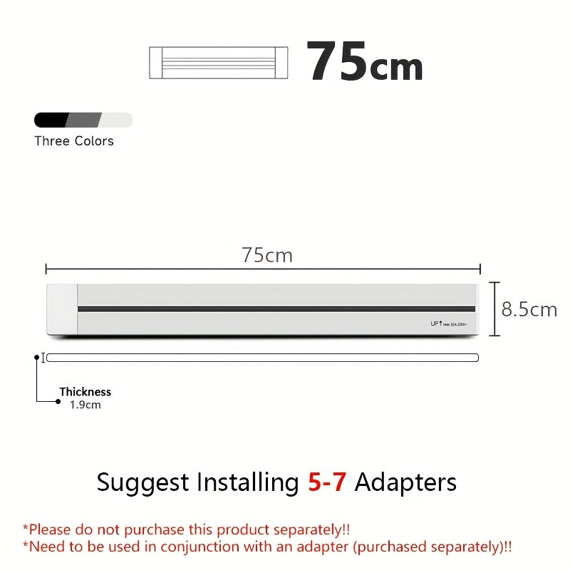 Rotating rail power socket with EU European standard and USB Type C module for wall surface mount. Modern design with 220-240V output and no battery required. Retrofittable for 86 type