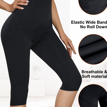 Shaping shorts and capri pants for women with tummy control and compression.