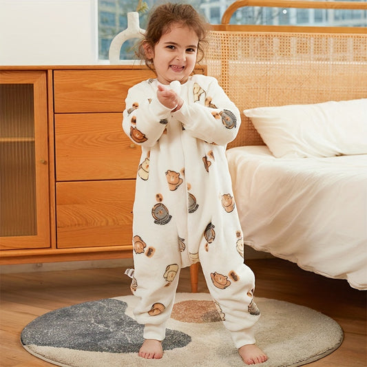 Stay warm and snug with the MICHLEY Cozy Flannel Youngsters' Sleeping Bag. Featuring an adorable animal print and convenient zip closure, this machine washable sleeping bag is perfect for the spring and autumn seasons. From MICHLEY, the brand you can