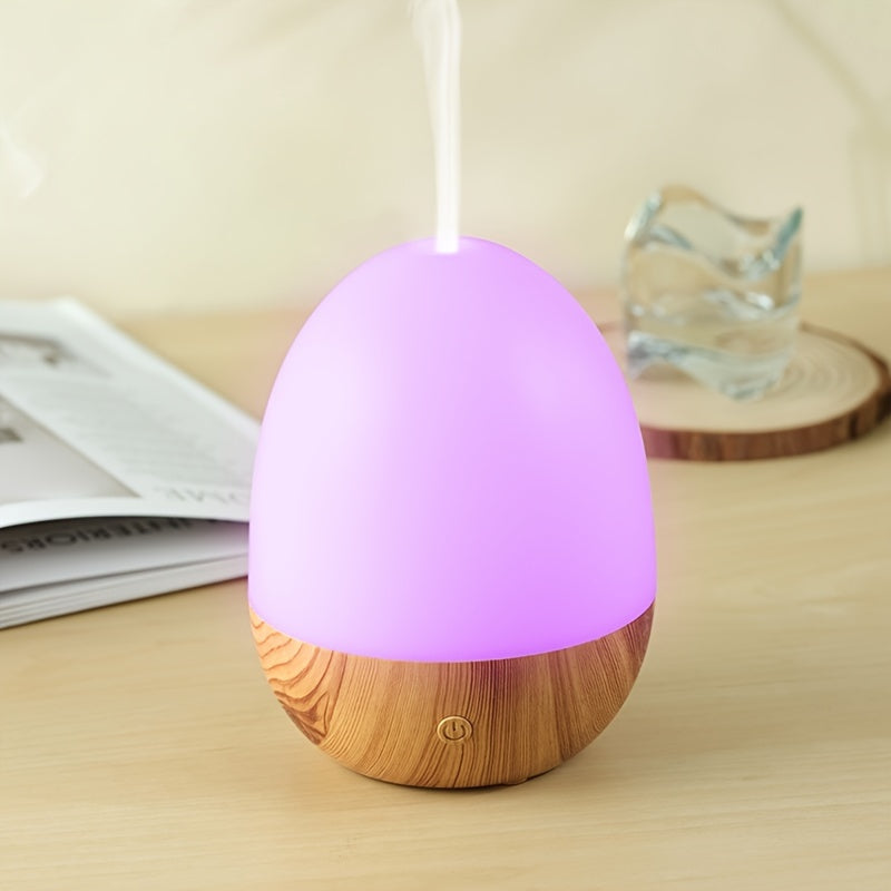 Wood print humidifier with aromatherapy diffuser for a relaxing atmosphere, ideal for home decor, office, and travel gifts.