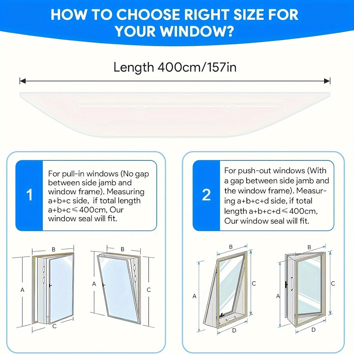Experience cool comfort wherever you go with the 2024 Upgraded Portable Air Conditioner Window Kit. This 1pc kit includes a 400CM AC Casement Seal, Hot Air Stopper, Zip & Adhesive Fastener, making it easy to install and use without the need for