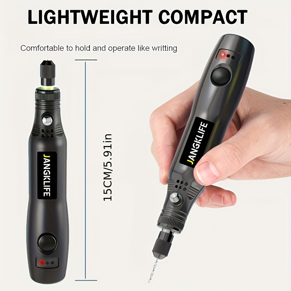 1 Set Rotary Tool Kit with Flex Shaft, 3 Speed Rotary Multi-Tool for DIY Crafting.