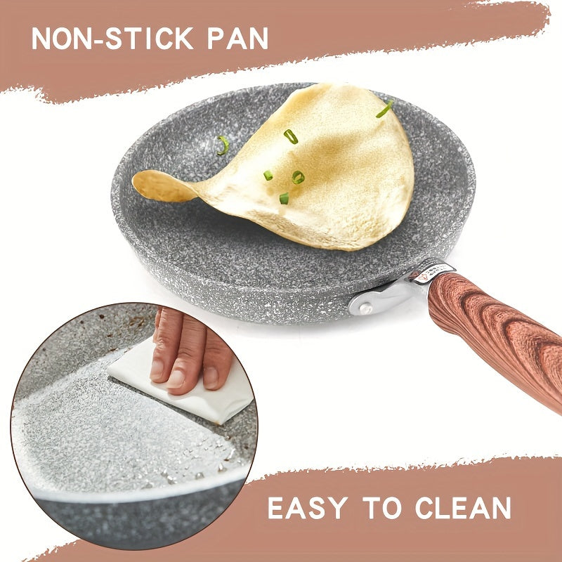 1-piece Cornstone flat bottom frying pan that is also a non-stick pan, milk pot, and soup pot. This home cookware is compatible with induction cookers.