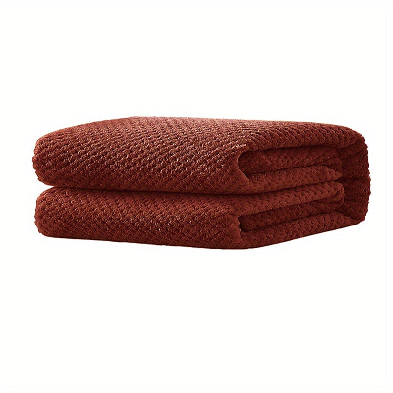 Soft and Cozy Solid Color Blanket perfect for a Comfortable Nap, Relaxing on the Couch, Keeping Warm on the Sofa, Office, Bed, Camping, or Traveling