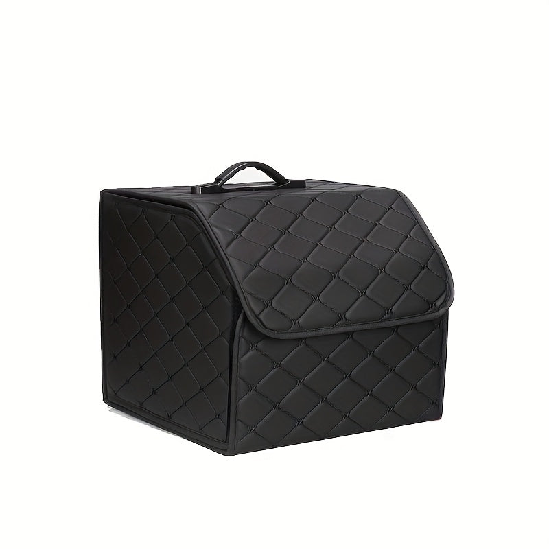 Car trunk organizer for storing toys, food, and automotive accessories - collapsible and spacious.