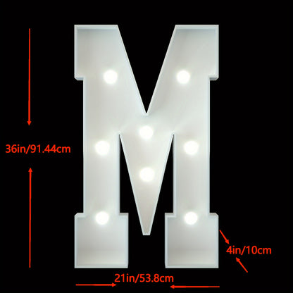 91.44cm Marquee Light Up Letters A-Z for Party, Wedding, and Birthday Decor