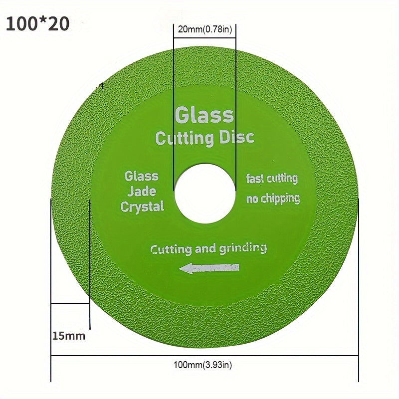 1pc 100mm Glass Cutting Disc, Diamond Marble Saw Blade for cutting ceramic tile and jade, sharp.