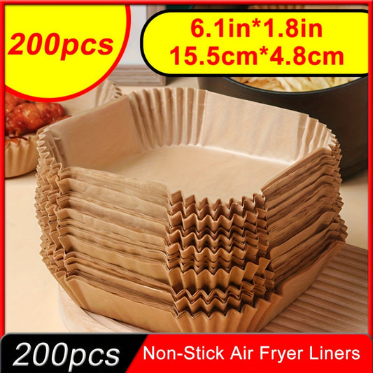 Non-stick Disposable Paper Pads for Air Fryers, Perfect for Square Baking and Safe for Use in Ovens and Microwaves. Simplify Cooking and Cleaning, Promote Healthier Meals. Ideal for Hotels and Commercial Kitchens.