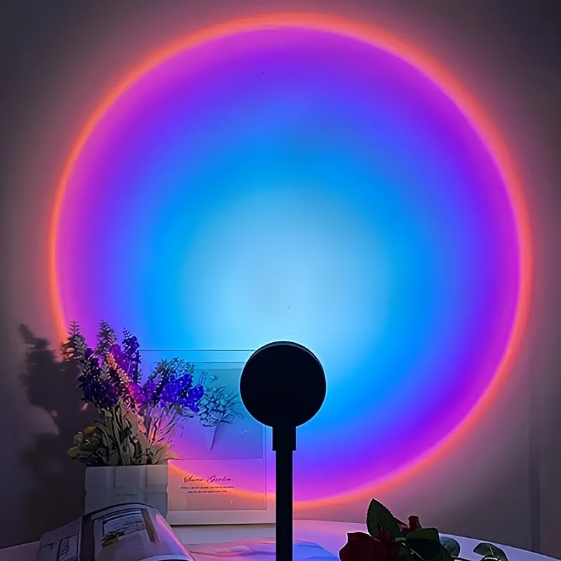 Illuminate Your Home with a Magical USB LED Rainbow Neon Night Light Projector!