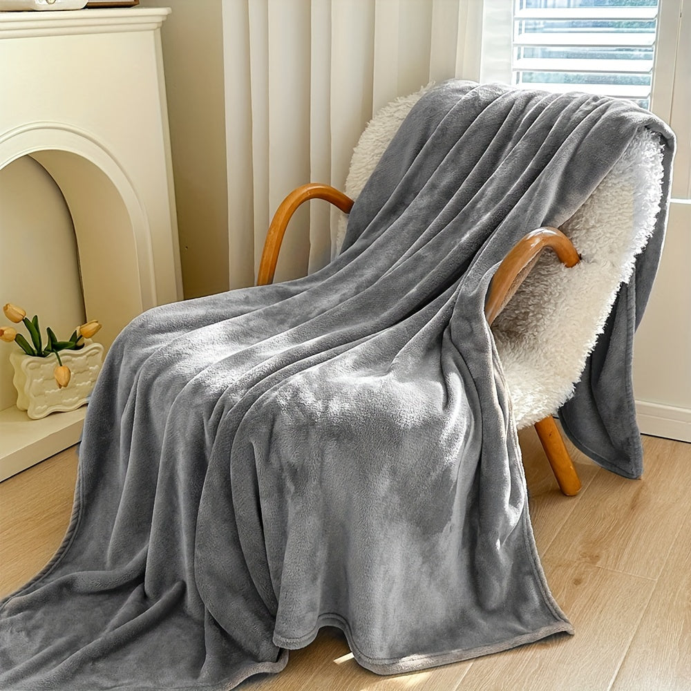 Soft and cozy fleece flannel throw blanket, perfect for keeping warm on the couch or while traveling. Luxury solid color design adds a touch of style to any bed. Easy to carry and use as a cover blanket.