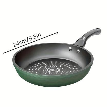 Multi-functional non-stick frying pan for oil & smoke-free cooking on induction & gas stoves.