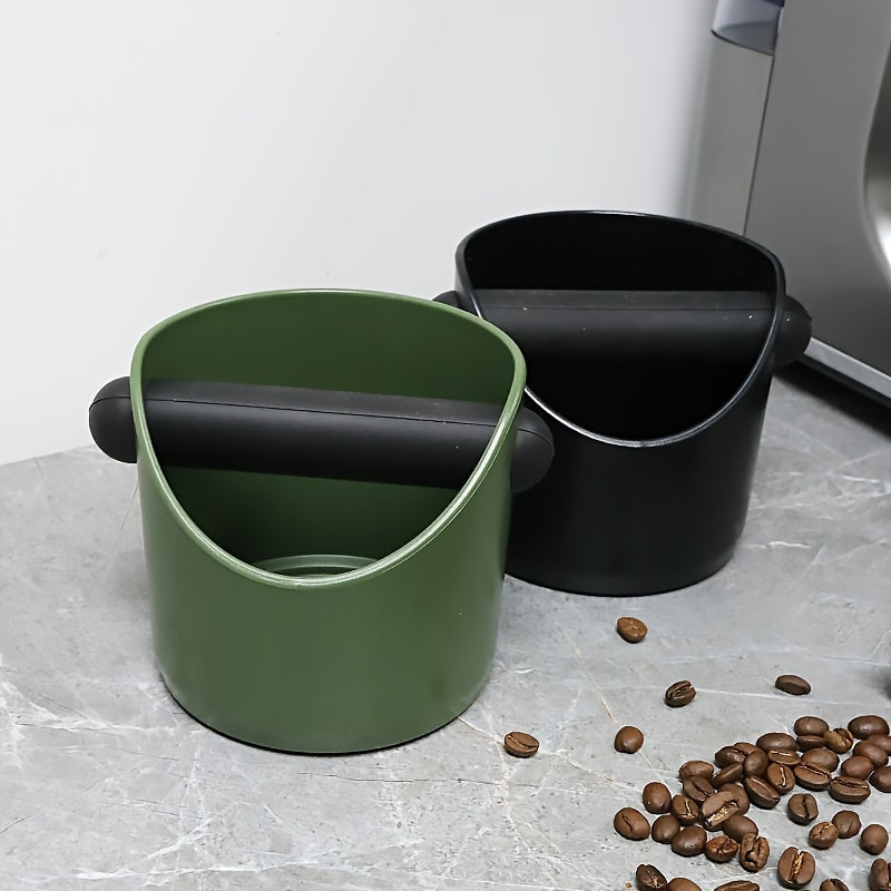 Coffee Knock Box by KISSHOME: Vibrant Espresso Slag Basket Made of ABS Plastic, with Non-Slip Base and Silicone Knocking Rod - Essential Barista Tool for Your Coffee Shop