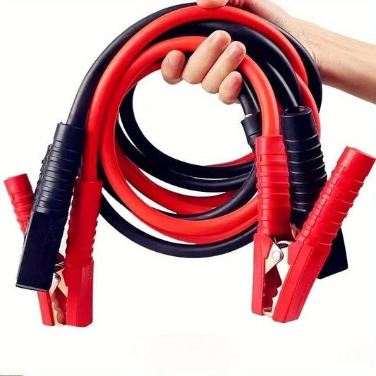 Rugged 1000A Car Jump Starter Cable Set, 3.05m Insulated with Alligator Clips - Cold Weather and Corrosion Resistant for Emergency Battery Charging.