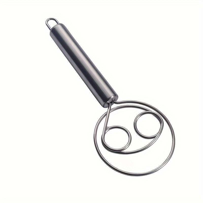 Stainless Steel Danish Dough Whisk - A Kitchen Essential for Making Bread, Pizza Dough, Cake, and Biscuits - Safe for Food Contact and a Must-Have Kitchen Tool