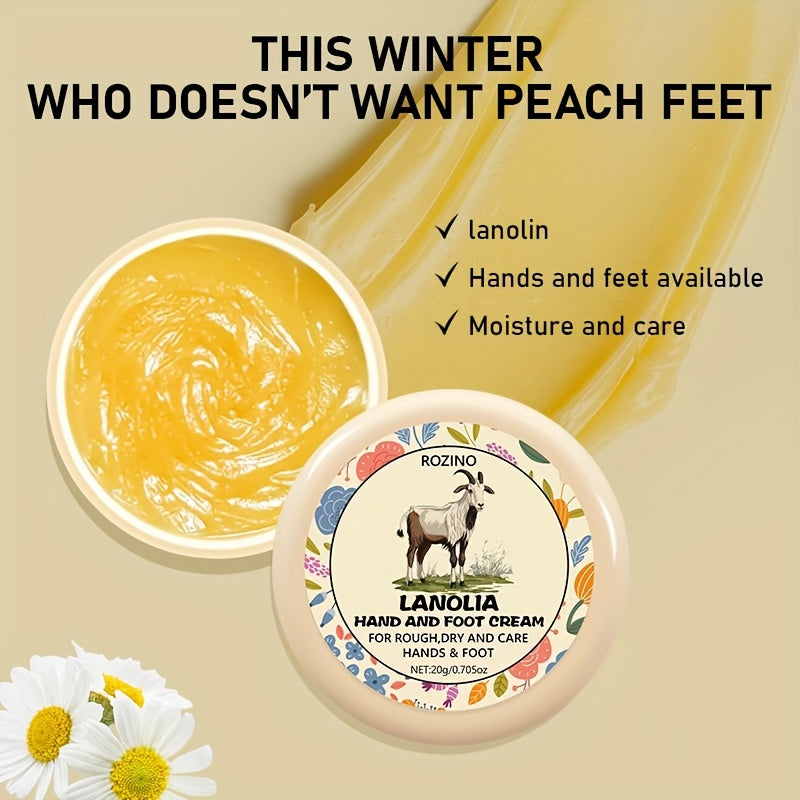 Lanolin Cream with Hyaluronic Acid deeply moisturizes cracked hands and feet in winter, leaving skin soft, smooth, and elastic with regular use.