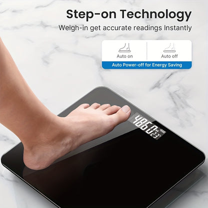 High precision digital body weight scale with durable LCD display. Battery operated (AAA not included) for health monitoring.