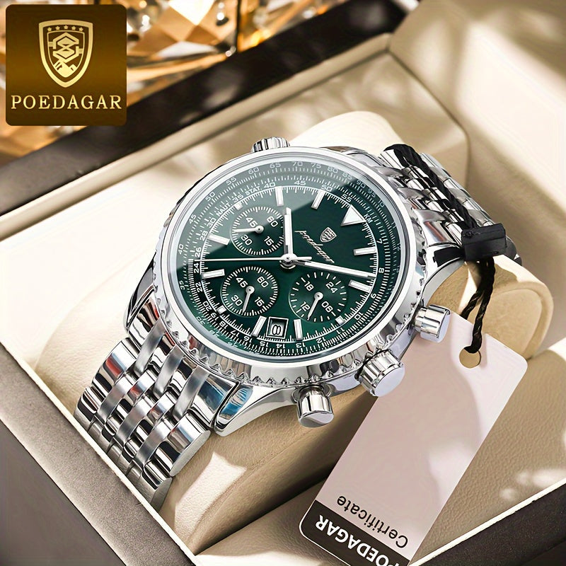 POEDAGAR offers a high-end luxury stainless steel watch for men, the Berda Tomato. With its waterproof and luminous features, this watch is a hot-selling item that dominates the business market.