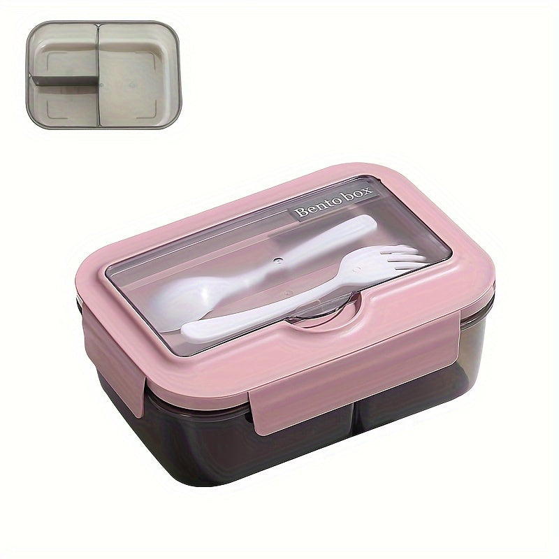 Fresh-keeping Leak-proof Double-layer Lunch Box, Large Capacity, Microwave Safe, Portable Meal Box for Work or School, Nutritional Sub-packaging - Say Goodbye to Fast Food with this 1-piece set.