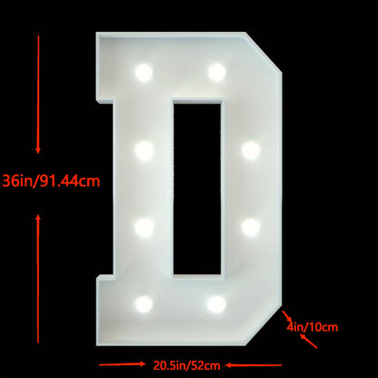 91.44cm Marquee Light Up Letters A-Z for Party, Wedding, and Birthday Decor