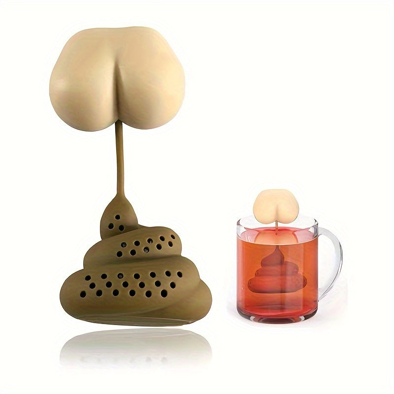 1 piece of Creative Poop-shaped Dinosaur Gollum Head Tea Infuser, a reusable Herbal Tea Bag Coffee Filter Diffuser Strainer for Home Kitchen Accessories