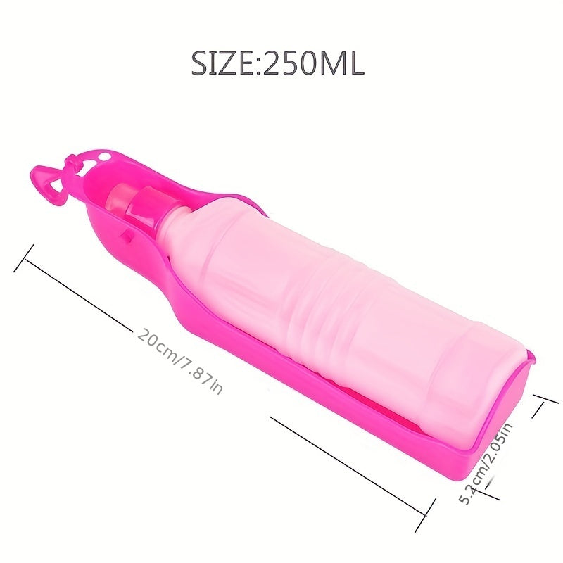 250ml/500ml Foldable Water Bottle for dogs, Portable Plastic water dispenser for outdoor dog water feeding.