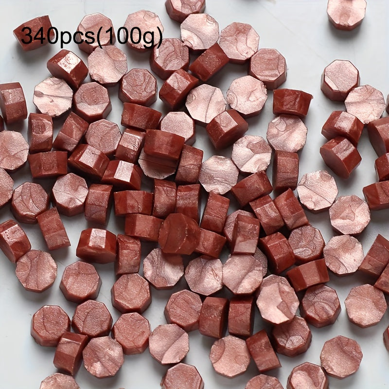 340pcs 100g Octagonal Wax Particles for DIY Gift Box Sealing Wax