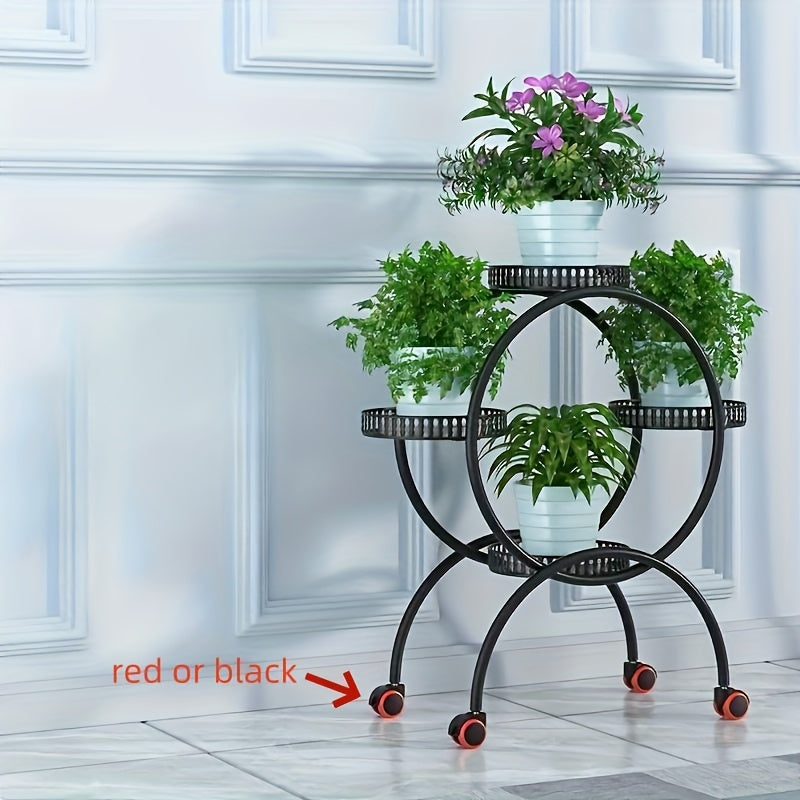 Innovative iron flower stand for pothos plants, perfect for decorating living rooms or gardens.