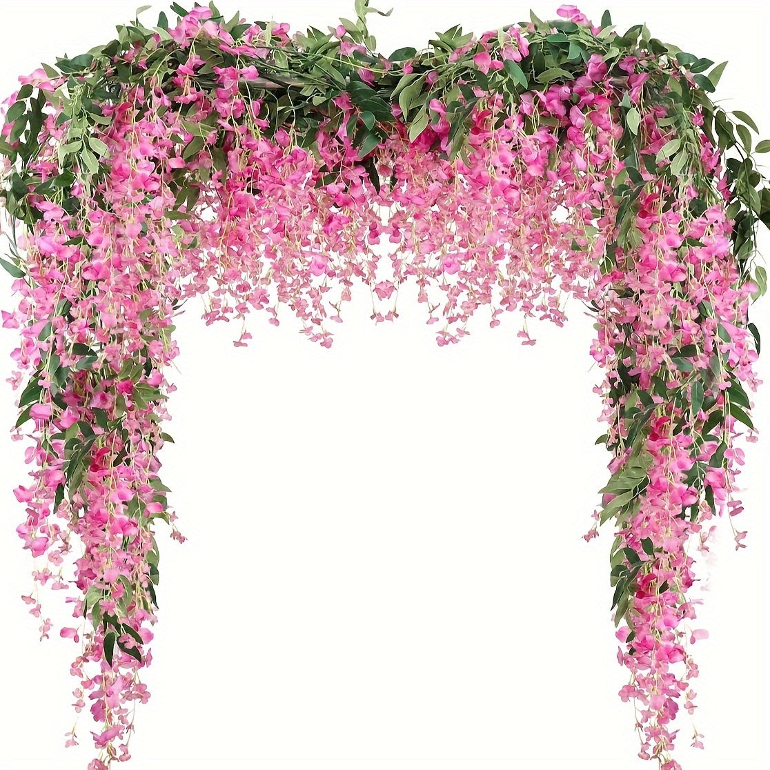 3 pieces of 173.74cm artificial wisteria garlands for home and outdoor wedding decor.