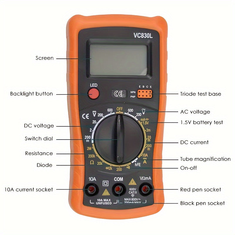 19-piece soldering kit with adjustable temperature iron, digital multimeter, non-slip PVC handle, European standard plug, 220-240V power supply, and precision repair tools for circuit